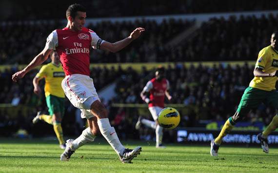 EPL - Norwich City vs Arsenal,  Robin Van Persie