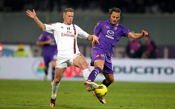 Ignazio Abate (M), Alberto Gilardino (F) - Fiorentina-Milan - Serie A (Getty Images)