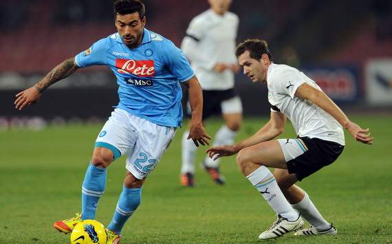 Ezequiel Lavezzi (N), Senad Lulic (L) - Napoli-Lazio - Serie A (Getty Images)