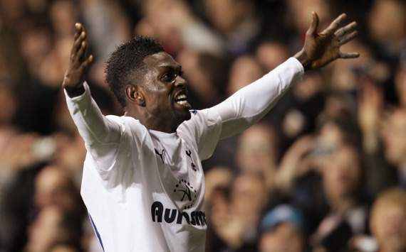 EPL,Emmanuel Adebayor,Tottenham Hotspur v Aston Villa