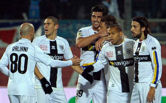 Parma players celebrating - Novara-Parma (Getty Images)