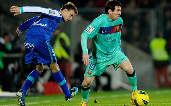 Liga BBVA: Getafe-Barcelona: Jose Manuel Jimenez; Lionel Messi