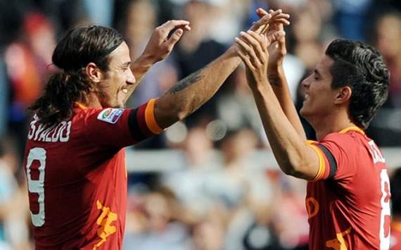 Daniel Osvaldo y Erik Lamela - Roma