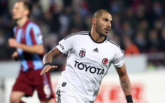 STSL: Trabzonspor - Beşiktaş maçında Quaresma'nın gol sevinci