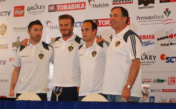 Robbie Keane, David Beckham, Landon Donovan & Bruce Arena - LA Galaxy (GOAL.com/Ist)
