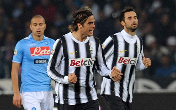 Gokhan Inler, Alessandro Matri & Mirko Vucinic - Napoli-Juventus (Getty Images)