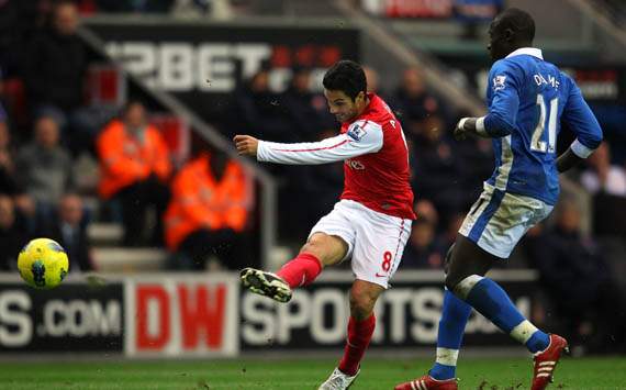 EPL - Wigan Athletic vs Arsenal, Mikel Arteta