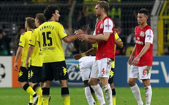 Champions League: Borussia Dortmund - Arsenal, Mats Hummels - Per Mertesacker
