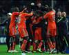Champions League: Borussia Dortmund - Olympique Marseille, Marseille's players celebrating