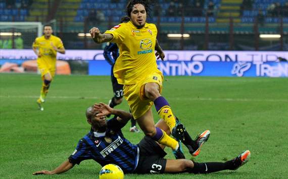 Maicon (I), Juan Manuel Vargas (F) - Inter-Fiorentina - Serie A (Getty Images)