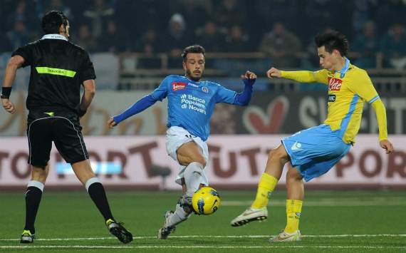 Serie A, Novara-Napoli, Marek Hamsik-Marco Rubino (Getty Images)