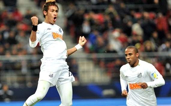 Neymar e Borges - Santos x Kashiwa (Kazuhiro Nogi/FIFA.com)