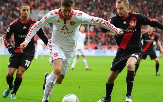 Jens Hegeler traf für Nürnberg gegen Leverkusen