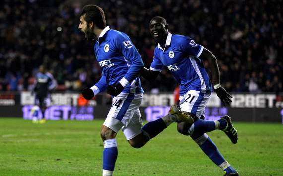 EPL: Jordi Gomez - Mohamed Diame, Wigan Athletic v Chelsea 
