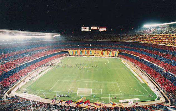 Barcelona fans - Camp Nou stadium