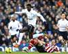 EPL - Tottenham Hotspur v Sunderland, David Vaughan and Emmanuel Adebayor