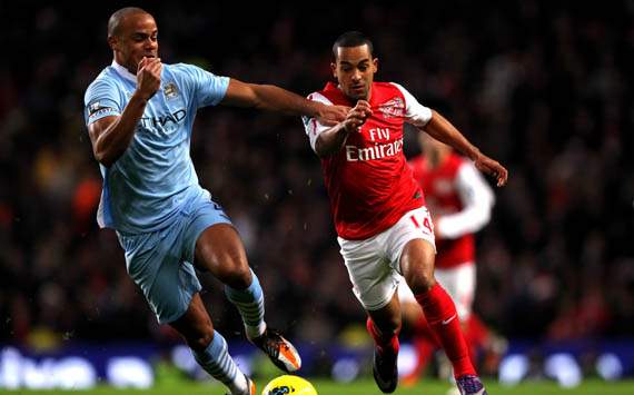 EPL,Vincent Kompany,Theo Walcott,Manchester City v Arsenal