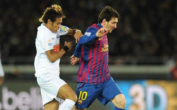 Neymar and Messi - 2011 CWC Final (Shaun Botterill/FIFA.COM)