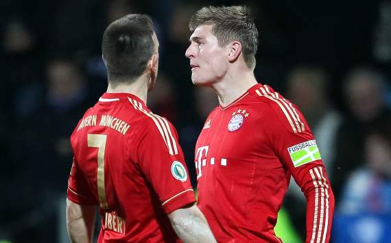 German cup, VfL Bochum v. FC Bayern Munich, Franck Ribery, Toni Kroos