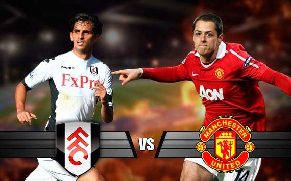 Fulham _Manchester United, Bryan Ruiz_Chicharito Hernández