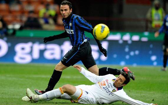 Giampaolo Pazzini, Massimo Oddo - Inter-Lecce (Getty Images)