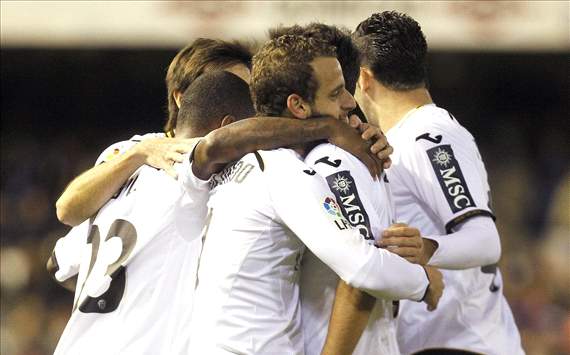 Valencia CF players celebrate
