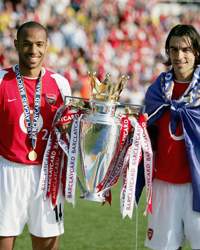 Thierry Henry  and Robert Pires of Arsenal