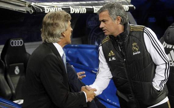 Copa del Rey: Real Madrid-Malaga: Manuel Pellegrini y Jose Mourinho