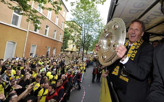 Germany: Borussia Dortmund, Hans-Joachim Watzke at the champions parade 2011