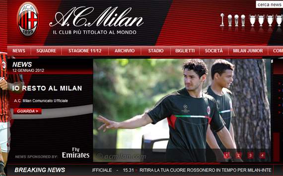 AC Milan official note about Pato