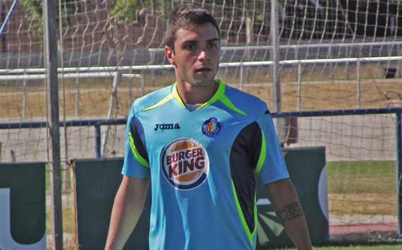 El jugador del Getafe, Adrián Colunga