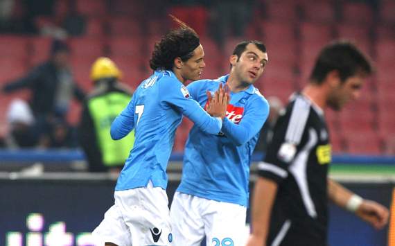 Cavani-Pandev - Napoli-Cesena - Coppa Italia (Getty Images)