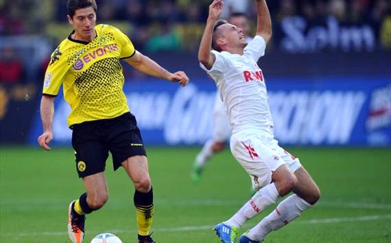 Adam Matuschyk in ungewohnter Pose gegen den BVB