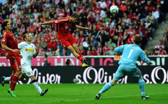 Germany Bundesliga, FC Bayern Munich vs Borussia Monchengladbach, Mar-Andre ter Stegen, Thomas Muller, Mario Gomez