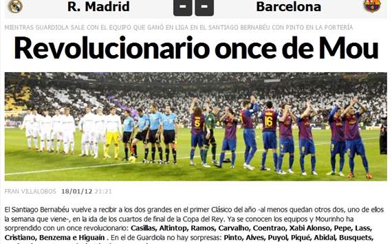 Clasico : Real Madrid - Barcelona (Copa Del Rey)