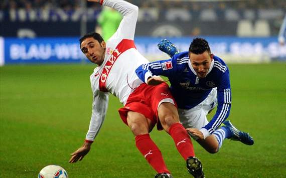 Schalke vs Stuttgart, Christian Molinaro und Marco Höger