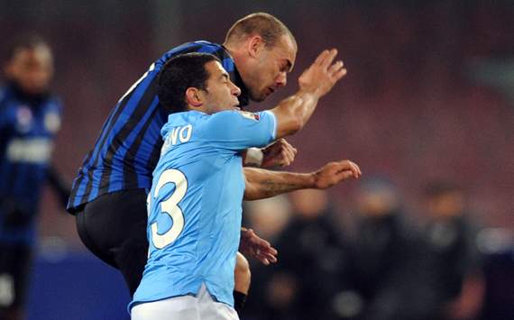 Gargano-Sneijder - Napoli-Inter - Coppa Italia (Getty Images)