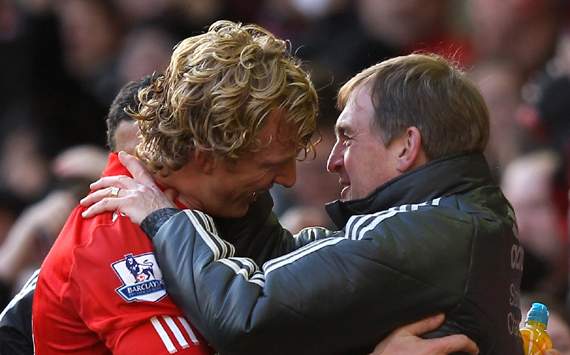 FA Cup - Liverpool v Manchester United, Kenny Dalglish and Dirk Kuyt