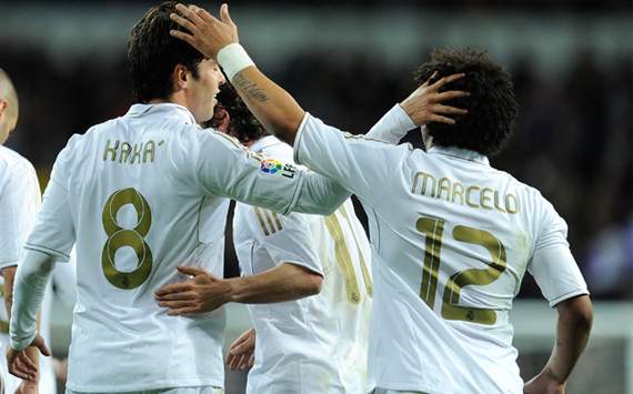 Liga BBVA: Real Madrid-Zaragoza: Kaka, Marcelo