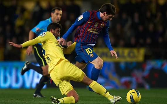 Liga BBVA: Villarreal-Barcelona: Mateo Musacchio, Lionel Messi