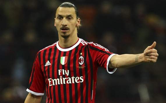 Ibrahimovic durante Milan-Cagliari (Serie A)