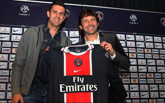 Thiago Motta et Leonardo (PSG)