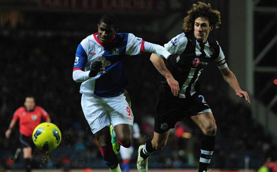 EPL: Anthony Modeste - Fabrico Coloccini, Blackburn Rovers v Newcastle United 