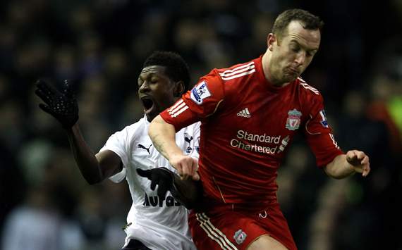 EPL - Liverpool vs Tottenham, Emmanuel Adebayor & Charlie Adam