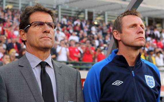 2010 FIFA World Cup - Germany v England, Fabio Capello and Stuart Pearce
