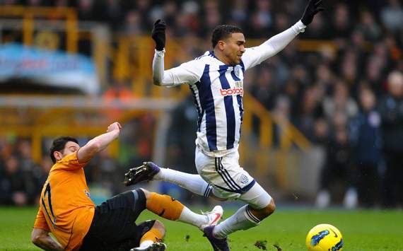 EPL-Wolverhampton Wanderers v West Bromwich Albion, Jerome Thomas and Matt Jarvis  