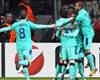 Champions League, Bayer Leverkusen vs FC Barcelona, Alexis Sanchez, Andres Iniesta, Lionel Messi, Dani Alves