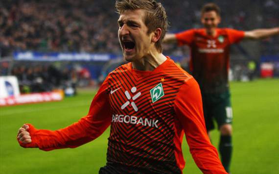 Marko Marin jubelt für Bremen in Hamburg