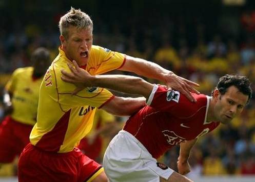 Jay DeMerit, Watford - Ryan Giggs, Manchester United (AFP)