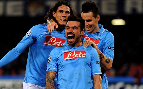 Lavezzi, Cavani, Hamsik - Napoli (Getty Images)